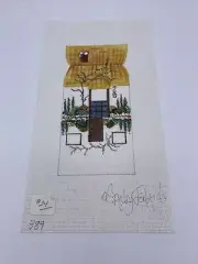 Sandy Jenkins Handpainted Needlepoint Canvas Cottage Needlecase 389