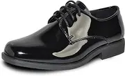 [vangelo] Boy Kid Dress Shoe Oxford Lace Up Loafer Slip On Tuxedo Shoes for Prom, Uniform, Wedding Formal Events Size from Toddler to Big Kid