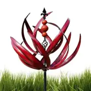 Outdoor Yard Lawn Garden Decor Kinetic Wind Spinner Metal Sculpture with Stake