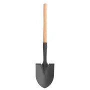 Small Garden Spade Shovel 29" Round Shovel with Wooden Handle for Black