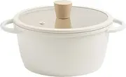 [TRUECOOK OFFICIAL] Induction Non-Stick Eco Ceramic Beige Double Handle Pot (20cm)