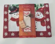 St Nicholas Square Yuletide Snowman Tapestry Table Runner 36" New