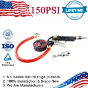 Tire Inflator Car Digital Pressure Gauge Meter Tester 150PSI Lock-On Air Chuck