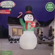 GEMMY AIRBLOWN CHRISTMAS 20' COLOSSAL SNOWMAN w. LED, Yard Inflatable *SOLD OUT!