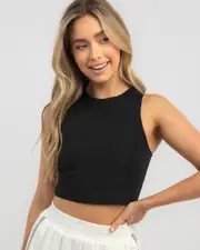 [Mooloola] Mooloola Women's Demi Tank Top in Black 0 Black