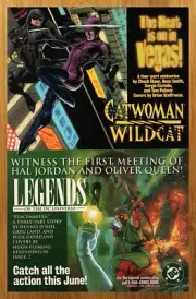 1998 Catwoman Wildcat/Legends of the DC Universe Print Ad/Poster Green Lantern