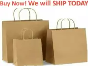 Bulk Kraft Paper Bags Craft Gift Shopping Bag Carry Brown Bag With Handles