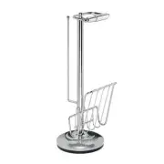 22 Chrome Toilet-Paper Floor Caddy Dispenser Mount Holder Bathroom Magazine-Rack