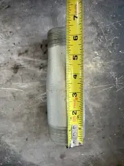3" x 2" Threaded x Groove Schedule 40 Swage Nipple Zinc Plated, Smith Cooper Int