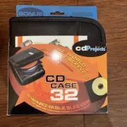 CD Projects Zipper CD Disc Case Holds 32 Discs Travel Storage