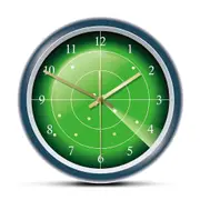 Military Green Radar Designer Wall Clock Hud Screen with Target Wall Art