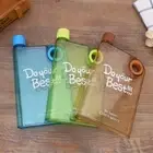 Travel Sports Transparent Drink Bottle Juice Cup Plastic Flat Water Bottle