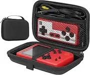 Geekria Handheld Game Console Carrying Case, Protective Travel Retro Mini Game Player Box with Internal Mesh Pockets for Accessories (Dark Gray)