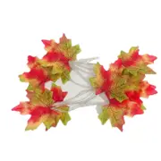 2PCS Maple Leaves Shape LED String Light Christmas Halloween Fence Party Stair Railing Decoration Battery Box