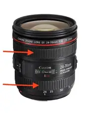 Focus+Zoom Ring Rubber Grips Covers( 2PCS) For Canon EF 24-70mm f/4L IS USM Lens