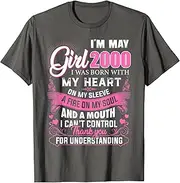 [X.Style] May Girl 2000 Shirt 19th Birthday 19 Years Old Tee ds3052 T-Shirt Black