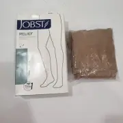 Jobst RELIEF Compression Socks Beige Medium Waist OT 20-30 mmHg Beige NEW