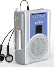 Walkman Cassette Player Recorder with AM FM, Portable Vintage Cassette Tape Play