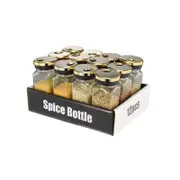 Gold and Transparent Spice Rack and Seasoning Jar 1Pcs 90 ml