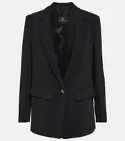 [Etro] Etro Single-breasted cady blazer AU 10 black