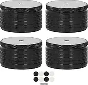 Bed Risers 0.9-1.5 Inch, Aluminum Alloy Furniture Risers, Adjustable Bed Frame Support Legs, Supports Up to 1102.3 Lbs, for Chair Table and Desk Legs Lifting, Bright Black,4 Pack
