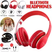 Wireless Bluetooth 5.3 Headphones Headset Over-Ear FM Radio MIC Foldable TF Card