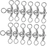 Homoyoyo Anti-Tangle Fishing Swivel Ring Kit 20pcs Split Rings for Saltwater Carp Fishing Barrel Swivels Quick Installation