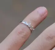 Women's Day Gift For Wife Solid Metal Unique Adjustable Toe Ring 925 Silver