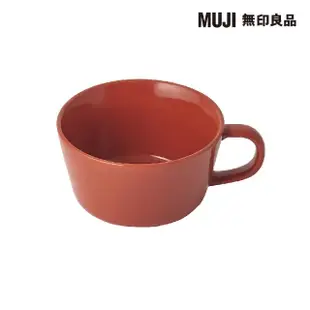 【MUJI 無印良品】炻器馬克杯/穀物用/橘色 直徑11.5cm