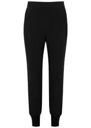 Stella Mccartney Tapered Stretch-crepe Trousers - Black - 12 12