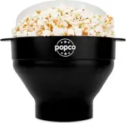 Popco Silicone Popcorn Maker - Microwave Popcorn Popper with Handles - Collapsib