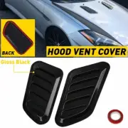 2X Air Flow Intake Scoop Bonnet Hood Cover Universal Vent Black Car Decorative