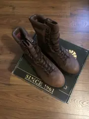 Cabela’s Outfitter Series Goretex Goodyear BROWN LEATHER LACE UP BOOTS 11 EE-