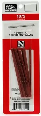 Micro Trains N Scale ~ (1072) 40' Reefer Roofwalks (12) ~ 49955921