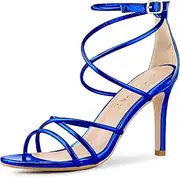 [Allegra K] Women's Open Toe Strappy Straps Stiletto Heel Sandals