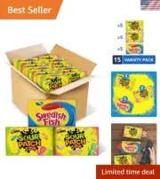 Ultimate Movie Night Treat: 15-Box SOUR PATCH KIDS & SWEDISH FISH Candy Pack