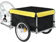 Bicycle Cargo Trailer with Removable Cover, Two Wheel Bike Luggage Wagon Trailer, for Camping and Shopping