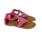 Bobbie Brooks Shoes Girl Tag Size 3 Pink Thong Sandal Clear Studded Gladiator