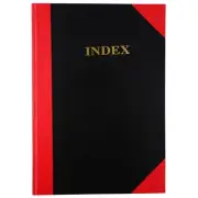 Cumberland Notebook Casebound Matt Cover A4 Index A-Z 200 Pages Red/Black