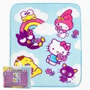 Hello Kitty and Friends Plush Throw Blanket Twin My Melody Kuromi Sanrio