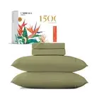 Carressa Linen Egyptian Cotton Sheets King Size - 1500 Thread Count 4 PC King...