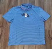 Nwt Mens Jack Nicklaus Gray Striped S/S Golf Polo Shirt XXL $68