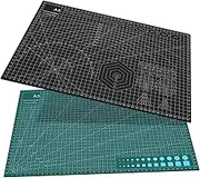 KICHOUSE 2 Pcs Craft Cutting Mats Non Slip Gridded Cutting Board Mat for Sewing Quilting and Home Crafts Lightweight
