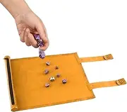 Dice Mat Rolling Tray - Folding DND Rolling Mat and Dice Pouch | Scroll Rolling Tray and Travel Dice Holder for Bar Games, Entertainment Games with Zipper