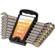 Polished Chrome Vanadium Steel Ratchet Wrench Set 8/10/12/13/14/16/17/18mm