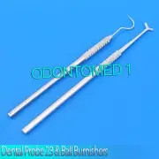 Dental Probe 23 Hook & Ball Burnishers Teeth Cleaning Periodontal Kit