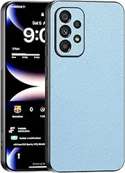 Case for Samsung Galaxy A52 4G/5G / A52s 5G, Ultra Thin Premium PU Leather Back Mobile Phone Case, Soft Silicone Frame, Shockproof, Scratch-Resistant, Protective Case - Blue