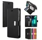 For Apple iPhone 16 16e 15 14 13 12 11 Pro Max Plus Cover Flip Card Wallet Case
