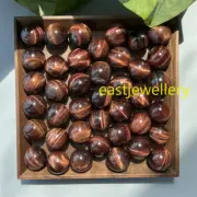 50PCS Wholesale Natural Red Tiger’s Eye Sphere Quartz Crystal Ball Gem 20mm+