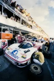 Eje Elgh Geoff Lees Toshio Suzuki Dome Team Dome 85C pit stop and - Old Photo